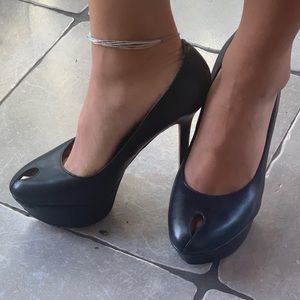 Sam Edelman peep toe platform heels